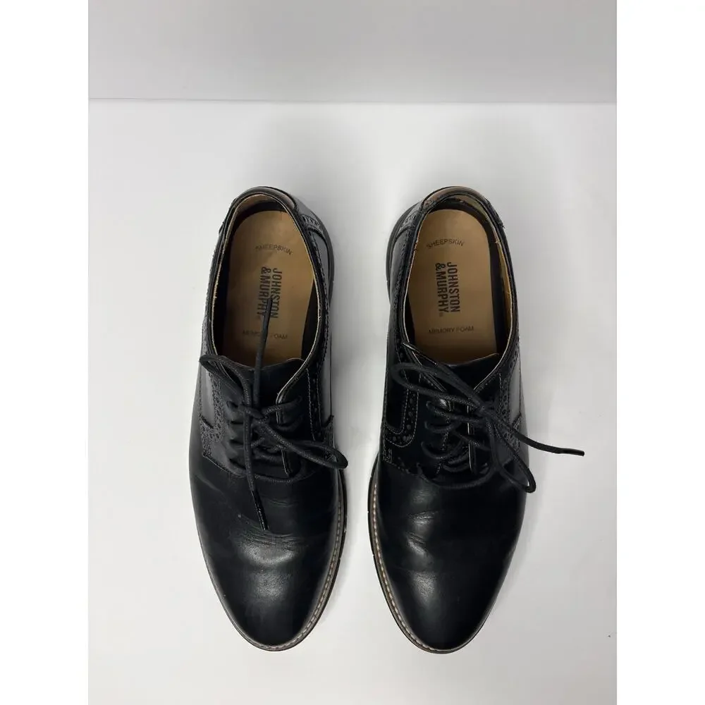 Johnston & Murphy Men’s Holden Plain Toe Sheepskin Shoes Sz 9